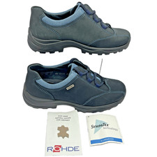 ROHDE Ladies Blue Leather Flat