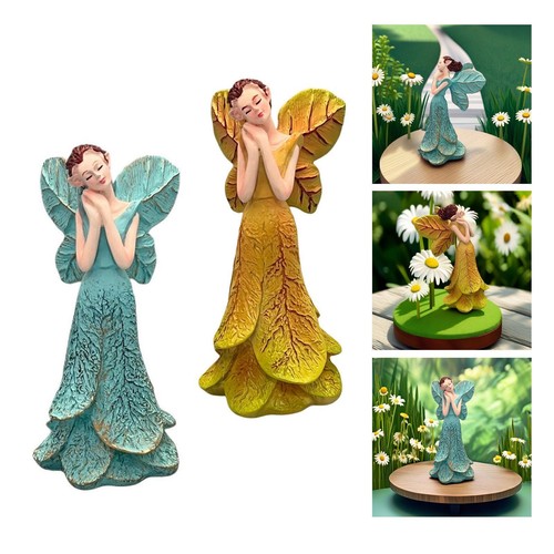Flower fairy statue sculpture - flower,