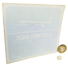 Sticker Transfer Aircraft East Midlands Airport Plane Rare Vintage Flying ra