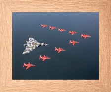 RED ARROWS ROYAL AIR FORCE RAF VULCAN BOMBER - FRAMED PRINT OTHERS LISTED - 042