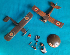 2 VINTAGE REVELL BI-PLANES WWI ERA PLUS SOME ODD  SPARES