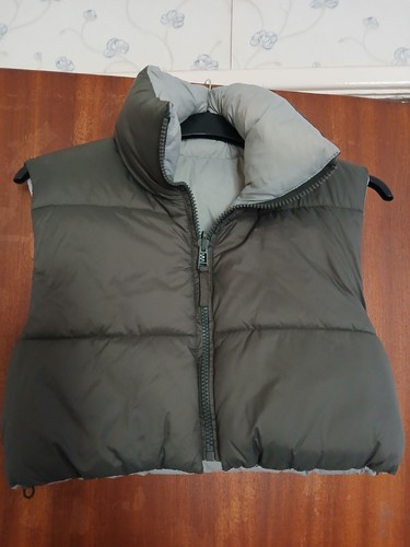 Zara kharki short - zara, puffer