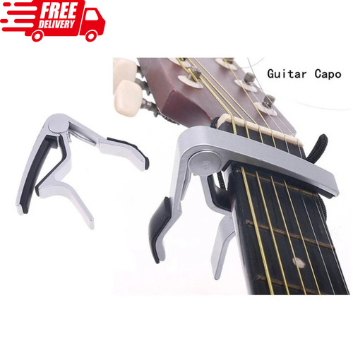 Silver aluminium guitar capo - aluminium,