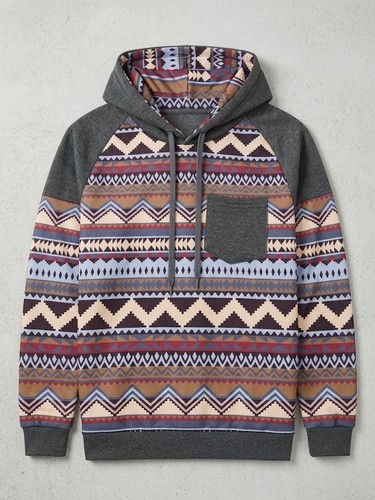 Mens aztec print - print, grey