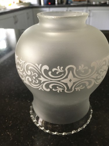 Vintage glass lamp shade part - vintage,