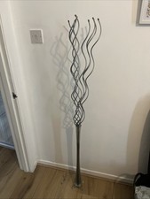 Floor Stand Glass Vase with Sicker Steel Twigs Design