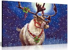 Christmas Reindeer Canvas Wall
