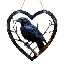 Gothic Crow Raven Design Heart