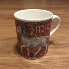 Vintage Royal Worcester Fine Bone China Aries Zodiac Mug
