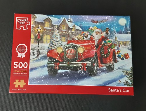 Santa car christmas jigsaw - christmas,