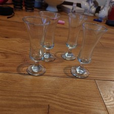 Set of 4 Clear Glass Small