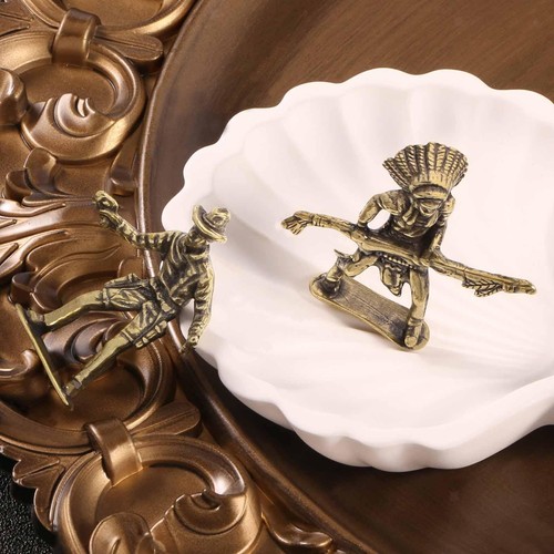 Small brass soldier - brass, statue