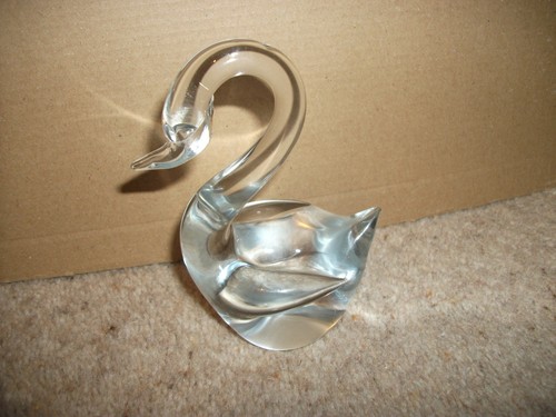 Vintage swan art glass - vintage,