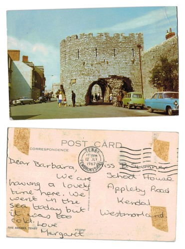Postcard five arches tenby - arches,