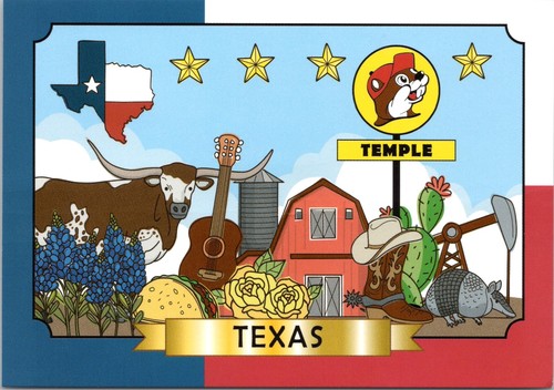 4x6 postcard buc s temple - postcard, buc-ee's