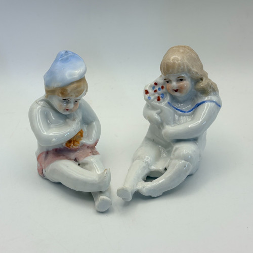 Pair antique german - pair, bisque
