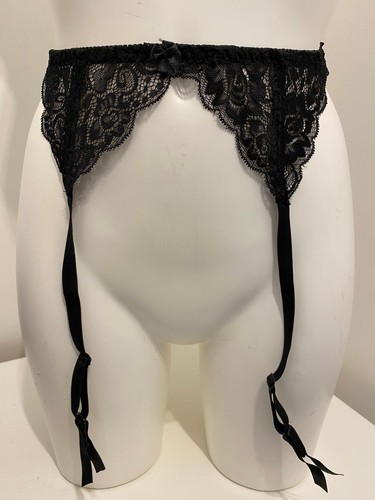 Black suspender belt - suspender,