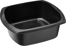 Addis Plastic Washing Up Bowl Rectangular Soft Black Modern 9.5 Litre - USED