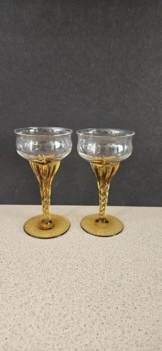Vintage pair amber twist - vintage, of