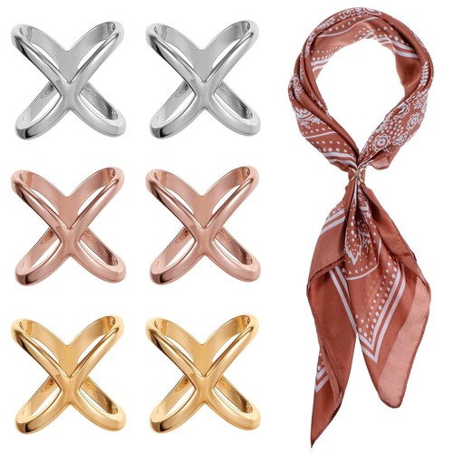 Clofiak 6pcs scarf ring x - 6pcs, ring,