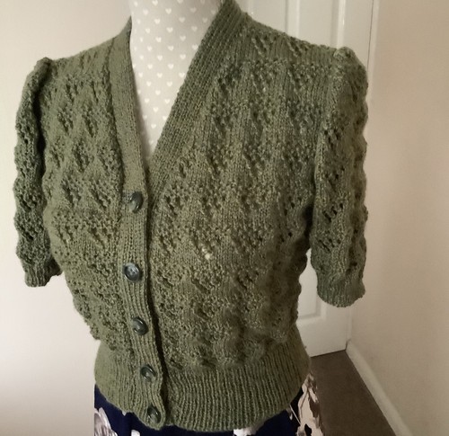 Hand knitted lady - knitted, 1940s