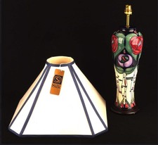 Moorcroft Lamp and Share Rachel Bishop, Tribute to Charles Rennie Mackintosh