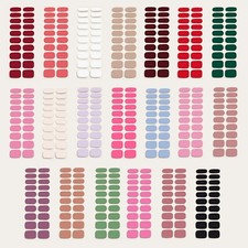 Mylee Solid Gel Nail Wraps Long Lasting Pre-Cured Gel Stickers No Lamp Needed