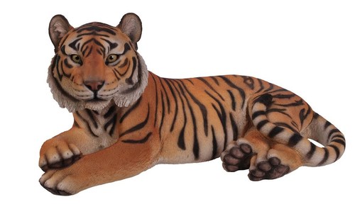 Lying tiger garden - garden, statue