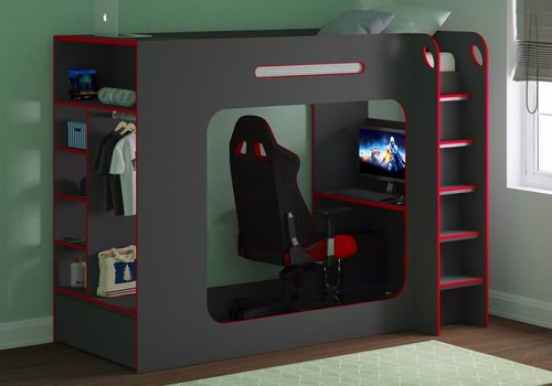 Gaming high sleeper bed - high,