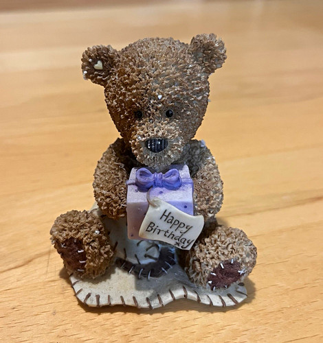 Popcorn birthday bear - birthday, figurine