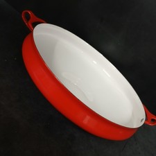 Dansk Kobenstyle Paella Pan Red Enamelled Large Cooking Kitchenware 44x35cm -CP 