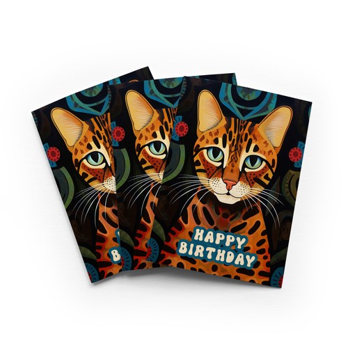 Bengal cat abstract - cat,