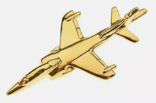 Harrier T8 Pin Badge ave.25mm finished 22 carat gold plate plane