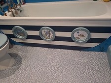 Custom Made Wooden Ship Bath Panel. 175cm X 54cm