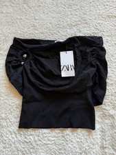 Zara Black Off Shoulder Metal