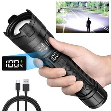 990000000Lumens High Powered Super Bright Flashlight LED Rechargeable Torch Lamp