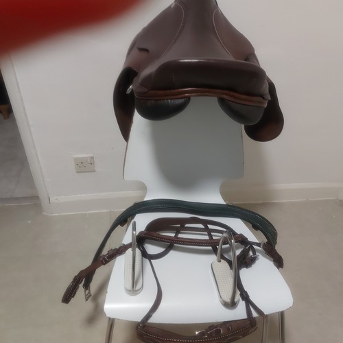 Leather saddle - leather,