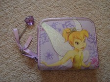 VGC Disney Store Tinkerbell lilac zipped purse