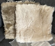 2 X 40x40CM Genuine Sheepskin