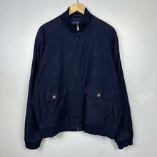 Polo Ralph Lauren Corduroy Harrington Jacket, Navy Blue, Vintage, Mens Large