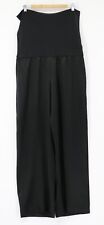 TEMPERLEY LONDON SILK PEBBLE WOMENS WIDE LEG TROUSERS US 10 UK 14 BLACK RRP £375