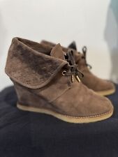 LOUIS VUITTON Suede Wedge