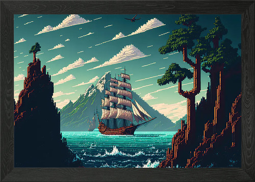 Beautiful sailing ship framed - beautiful,