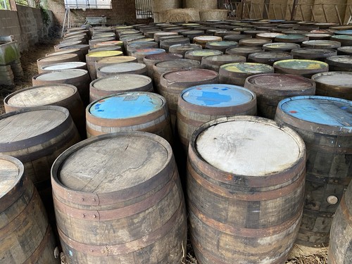 Solid oak whiskey barrels - whiskey,