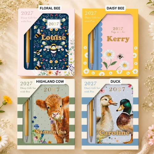 Personalised 2027 diary pen - diary,