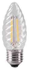 Clear 2w LED Twisted Candle