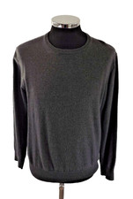 WILLIAM HUNT CREW NECK WOOL JUMPER MENS GREY LARGE (469)