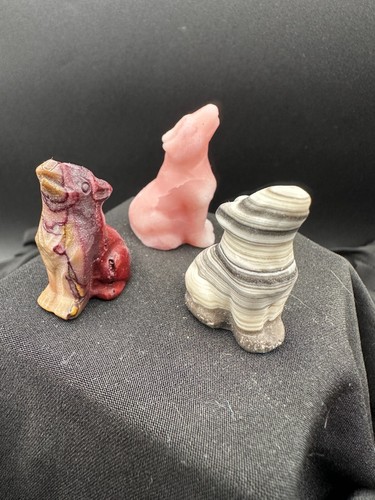Crystal wolf carving - carving, animal