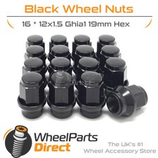 Wheel Nuts (16) 12x1.5 Ghia for Ford Focus RS [Mk1] 02-04 on Original Wheels