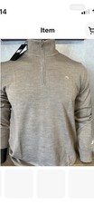 🔥BNWT MENS GOLF J.LINDEBERG KIAN 1/4 ZIP SWEATER IN TIGER BROWN (XL)🔥